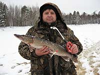 Щука зимой - фото Сибирская рыбалка